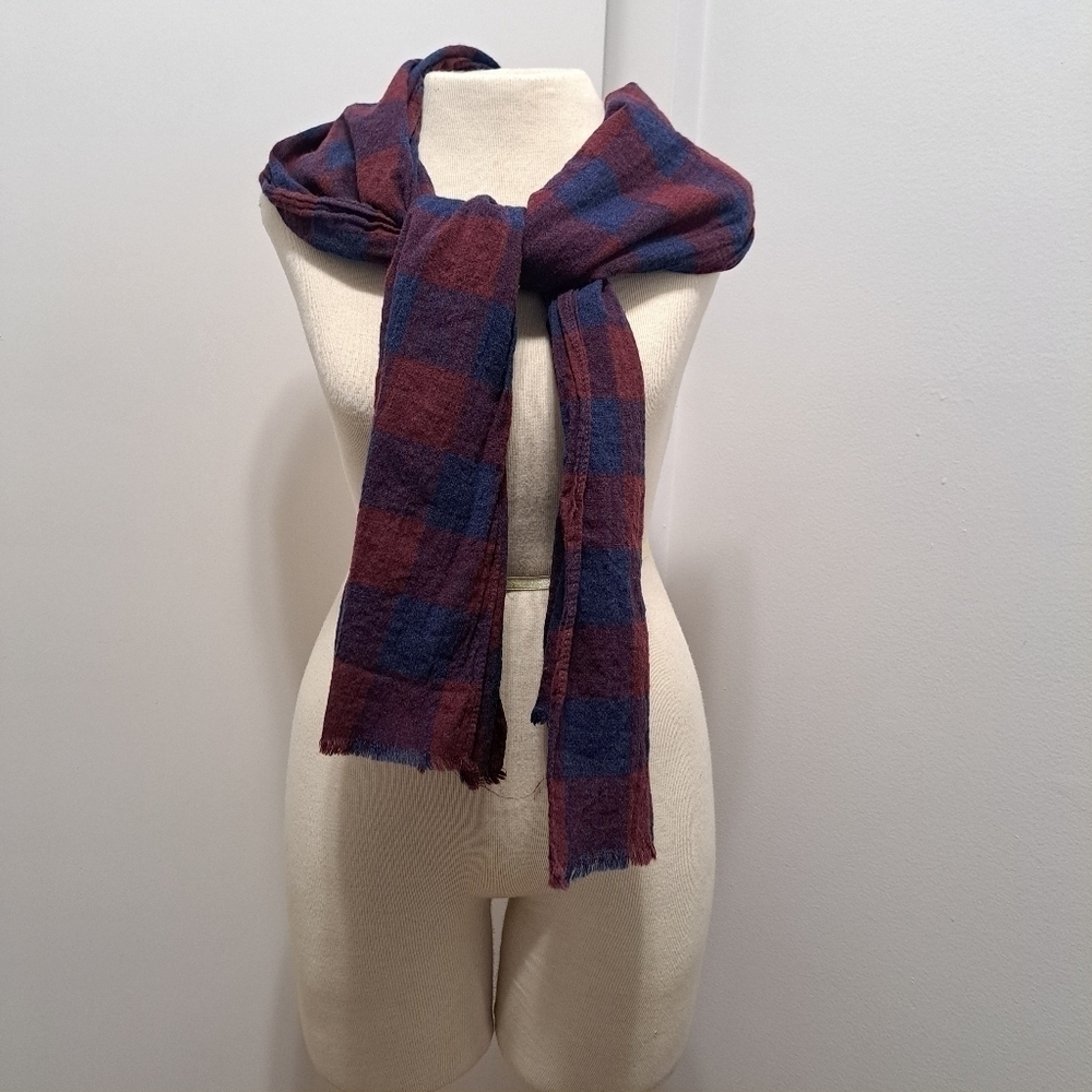 H&M Faded Look Plaid Scarf
